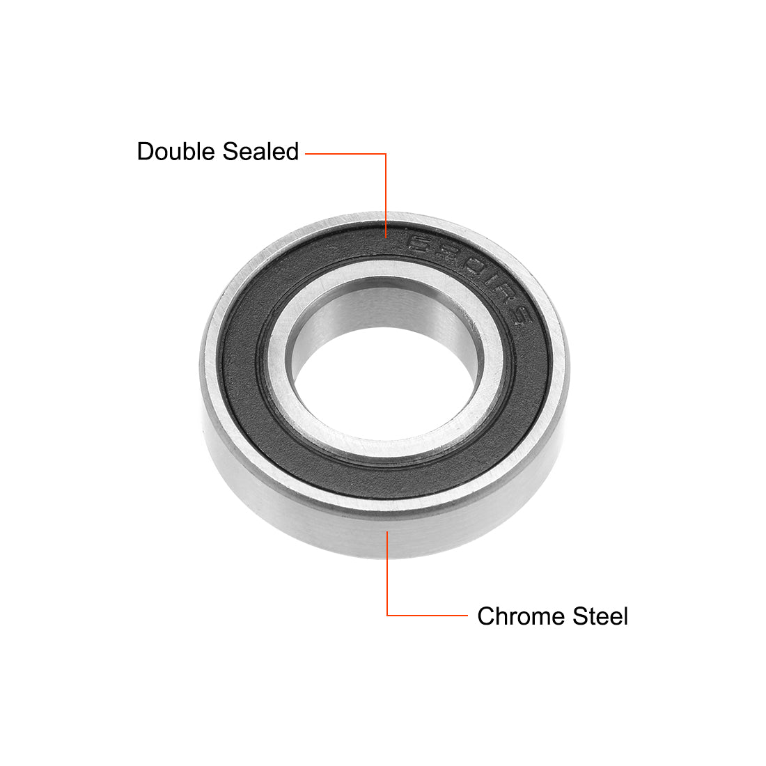 uxcell Uxcell Deep Groove Ball Bearing Double Sealed ABEC-3 Z1 Bearing