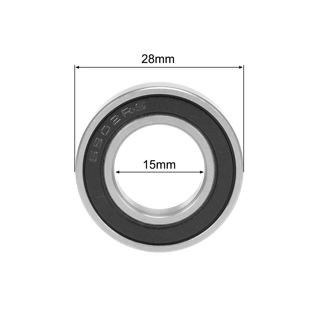 uxcell Uxcell Deep Groove Ball Bearings Metric Double Sealed Chrome Steel ABEC-3 Z1