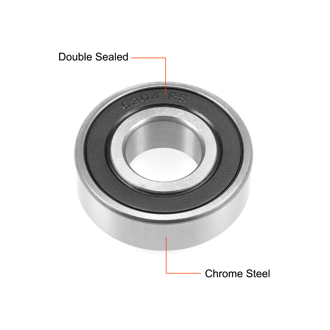 uxcell Uxcell Deep Groove Ball Bearings Metric Double Sealed Chrome Steel ABEC-3 Z1