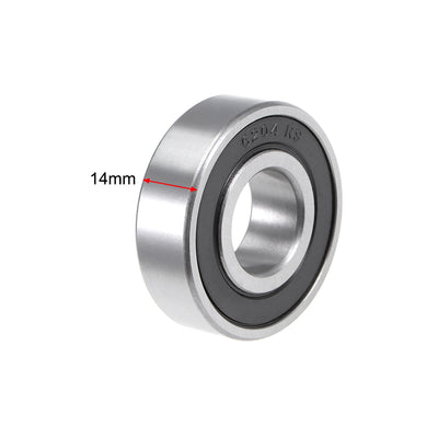 Harfington Uxcell Deep Groove Ball Bearings Metric Double Sealed Chrome Steel ABEC-3 Z1