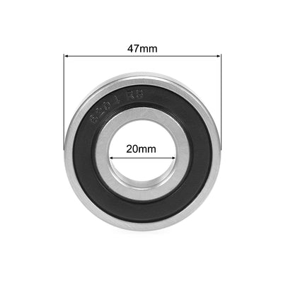 Harfington Uxcell Deep Groove Ball Bearings Metric Double Sealed Chrome Steel ABEC-3 Z1