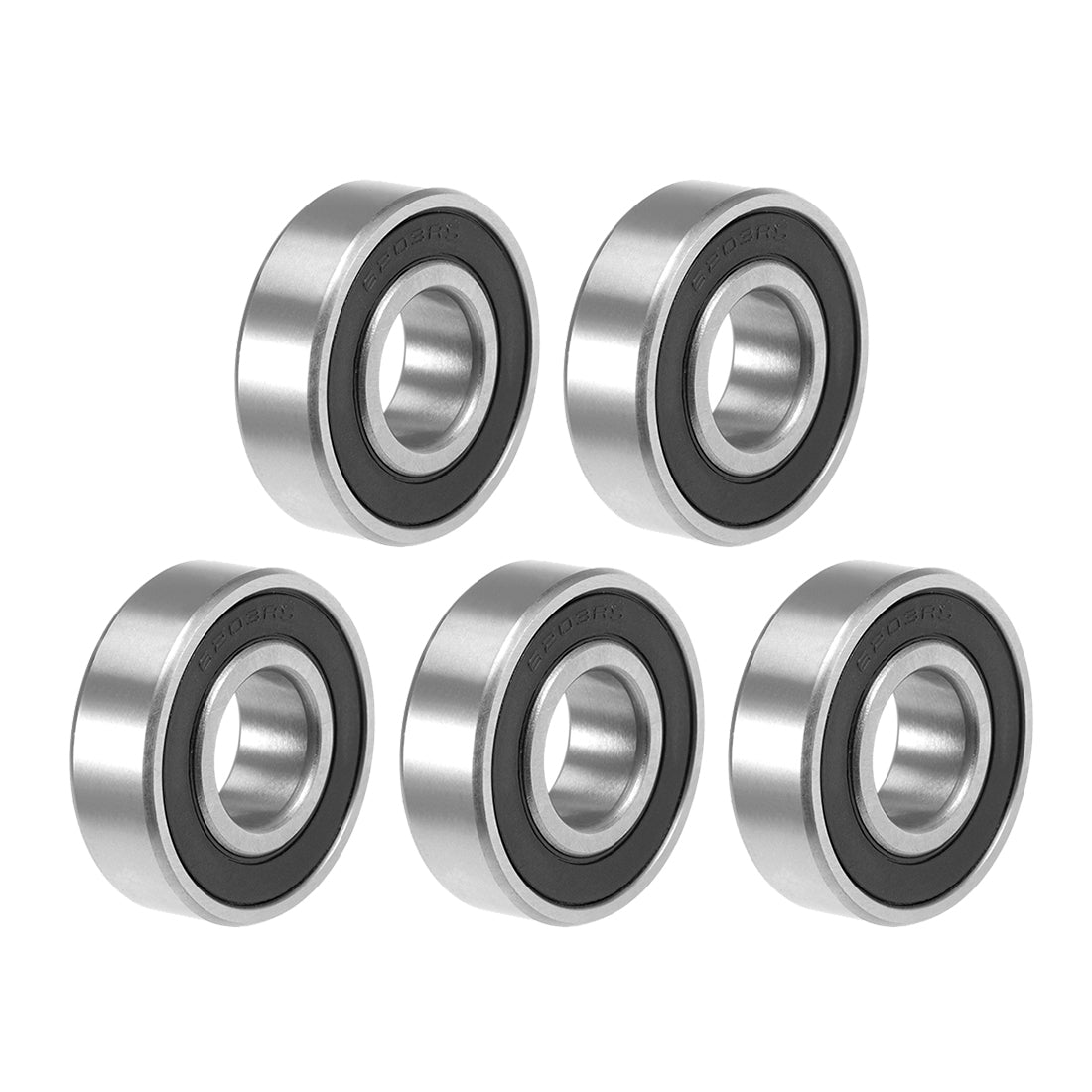 uxcell Uxcell Deep Groove Ball Bearing Double Sealed ABEC-3 Z1 Bearing