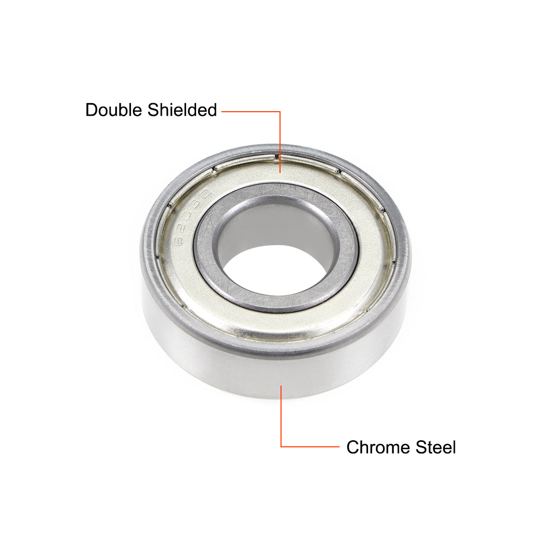 uxcell Uxcell Deep Groove Ball Bearings Metric Double Shielded Chrome Steel ABEC-3 Z1