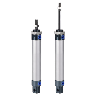 Harfington Uxcell Pneumatic Air Cylinder, 20mm Bore Stoke M8,Single Rod Double Action