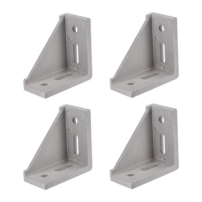 uxcell Uxcell Eckwinkelzwickel Corner Bracket für Aluminium-Strangpressprofile Silber 80x40x80mm - 4 Stück (verdicken)