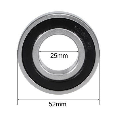 Harfington Uxcell Deep Groove Ball Bearing Double Sealed ABEC-3 Z1 Bearing