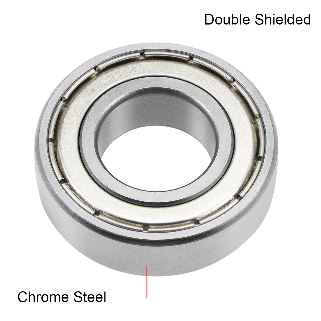 uxcell Uxcell Deep Groove Ball Bearings Metric Double Shielded Chrome Steel ABEC-3 Z1