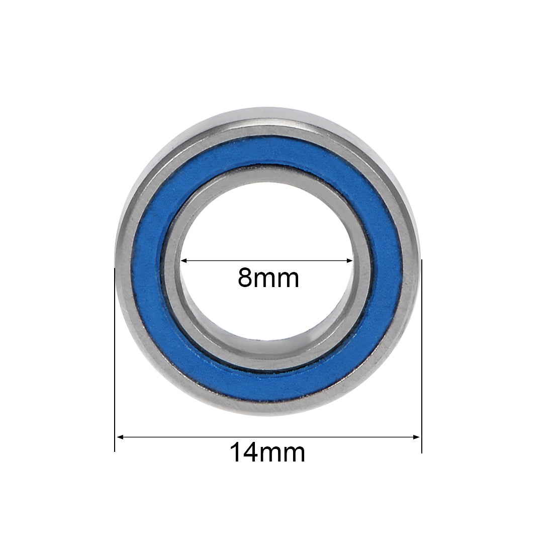 uxcell Uxcell Ball Bearing Double Sealed ABEC-3 Bearings Blue Cover