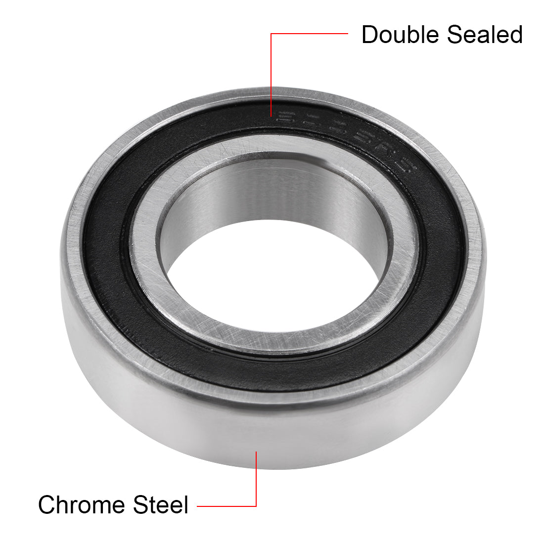 uxcell Uxcell Deep Groove Ball Bearings Metric Double Sealed Chrome Steel ABEC-3 Z1