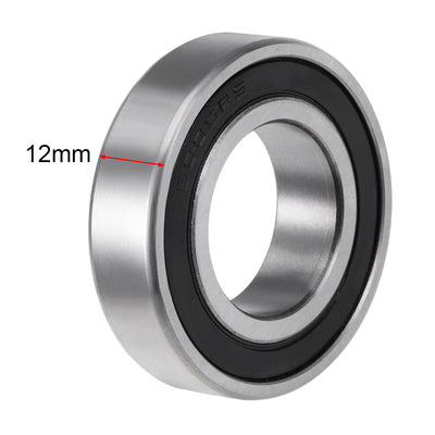 Harfington Uxcell Deep Groove Ball Bearings Metric Double Sealed Chrome Steel ABEC-3 Z1