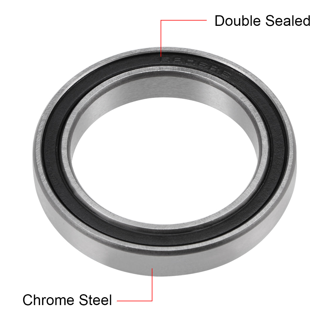 uxcell Uxcell Deep Groove Ball Bearings Thin Section Double Seal Chrome Steel ABEC3