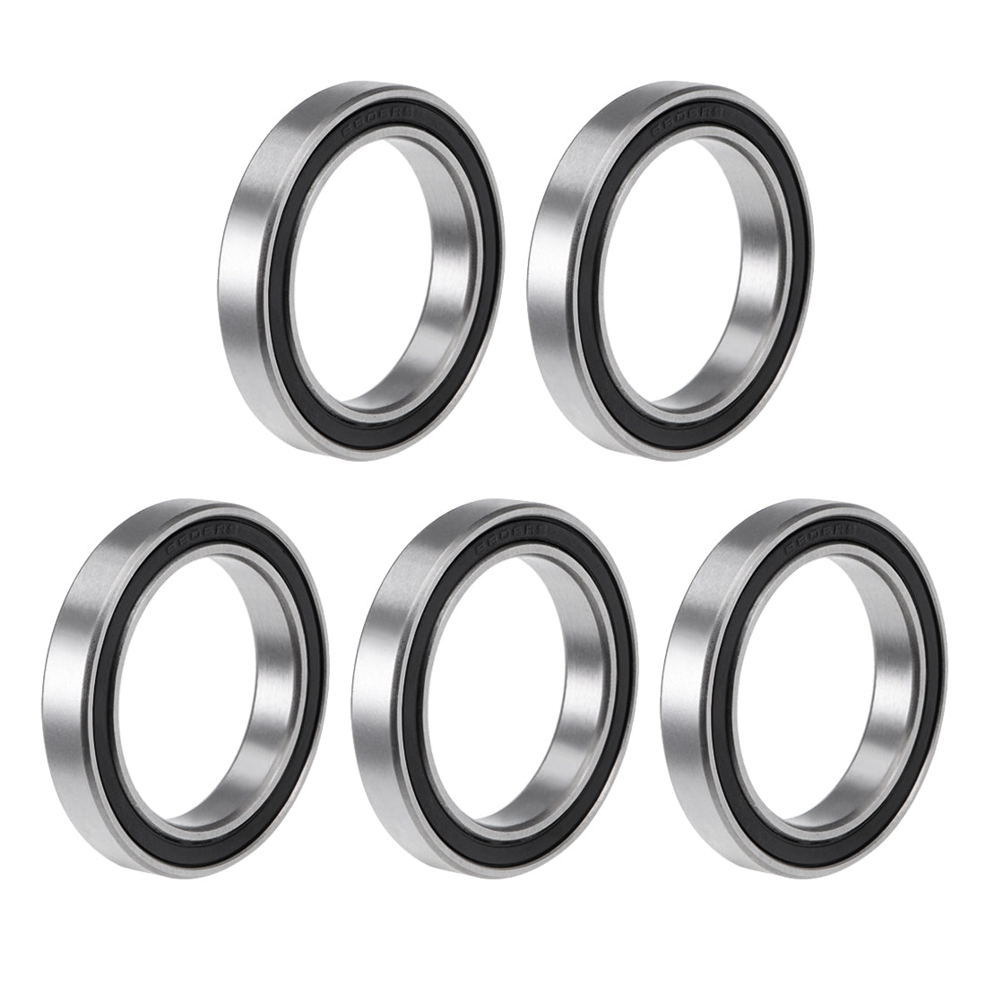 uxcell Uxcell Deep Groove Ball Bearings Thin Section Double Seal Chrome Steel ABEC3