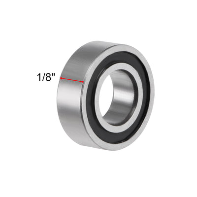 Harfington Uxcell Deep Groove Ball Bearing Double Sealed ABEC-3 Bearings