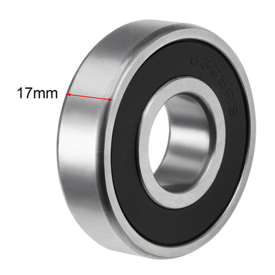 Harfington Uxcell Deep Groove Ball Bearings Metric Double Sealed Chrome Steel ABEC-3 Z1