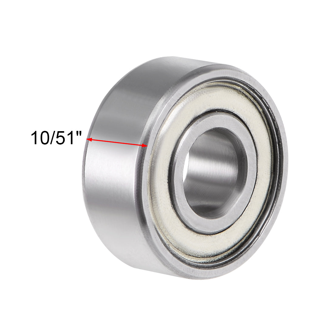 uxcell Uxcell R3ZZ Ball Bearing 3/16"x1/2"x10/51" Double Shielded ABEC-3 Bearings 10pcs