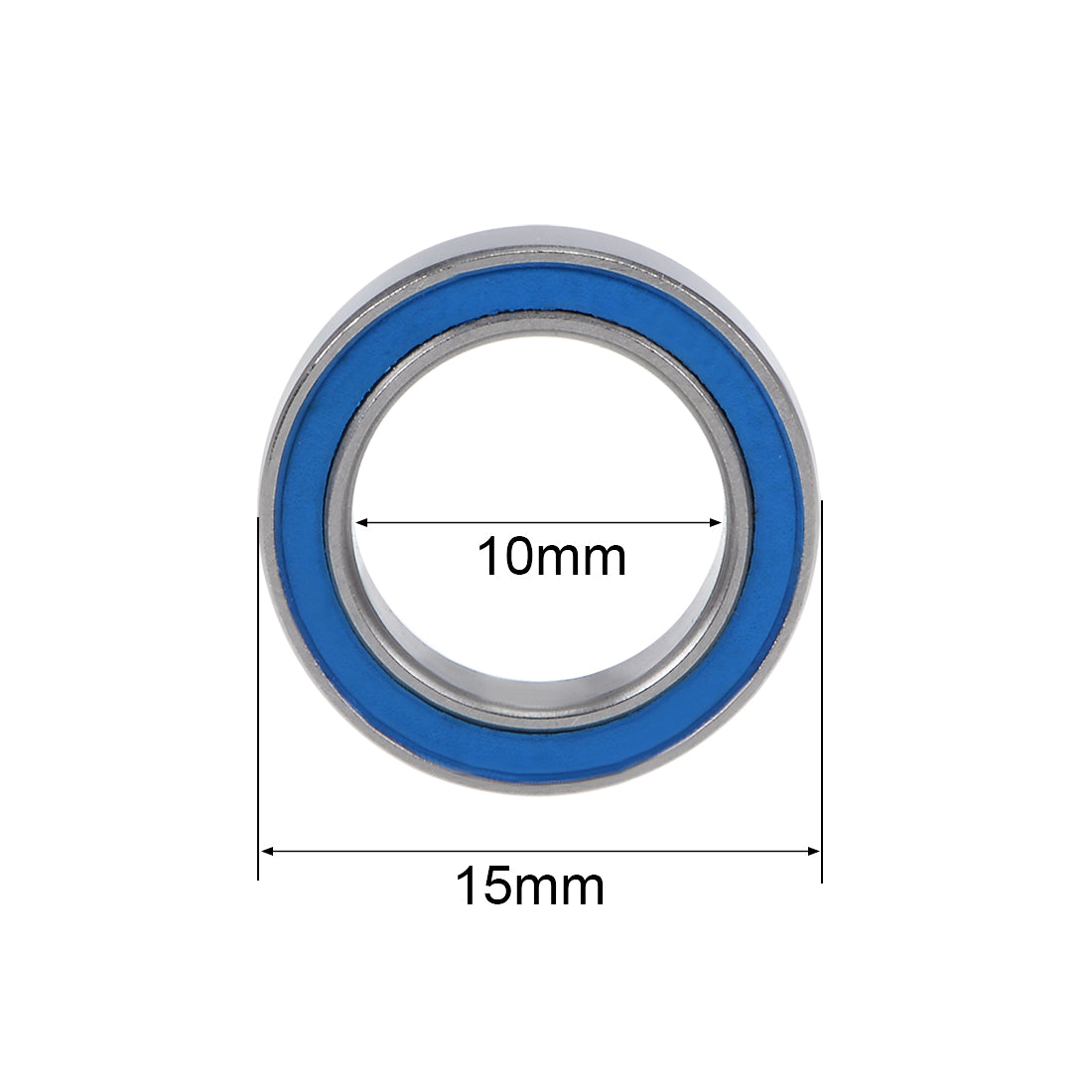 uxcell Uxcell Deep Groove Ball Bearing Thin Section Double Sealed Chrome Steel Blue Cover