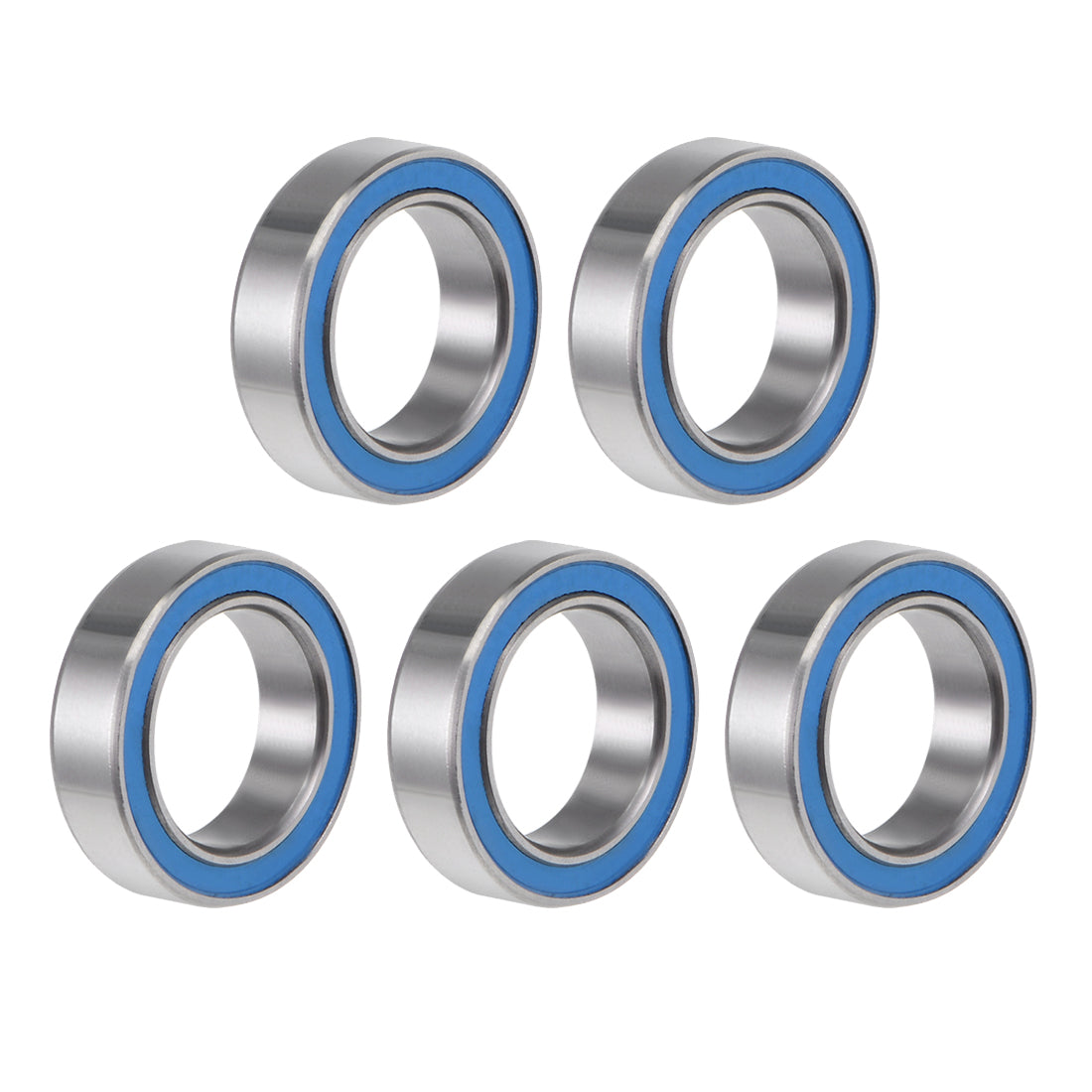 uxcell Uxcell Deep Groove Ball Bearing Thin Section Double Sealed Chrome Steel Blue Cover