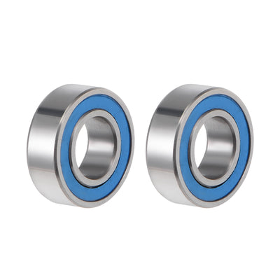 Harfington Uxcell Ball Bearing Double Sealed ABEC-3 Bearings Blue Cover