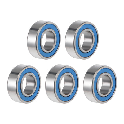 Harfington Uxcell Ball Bearing Double Sealed ABEC-3 Bearings Blue Covers