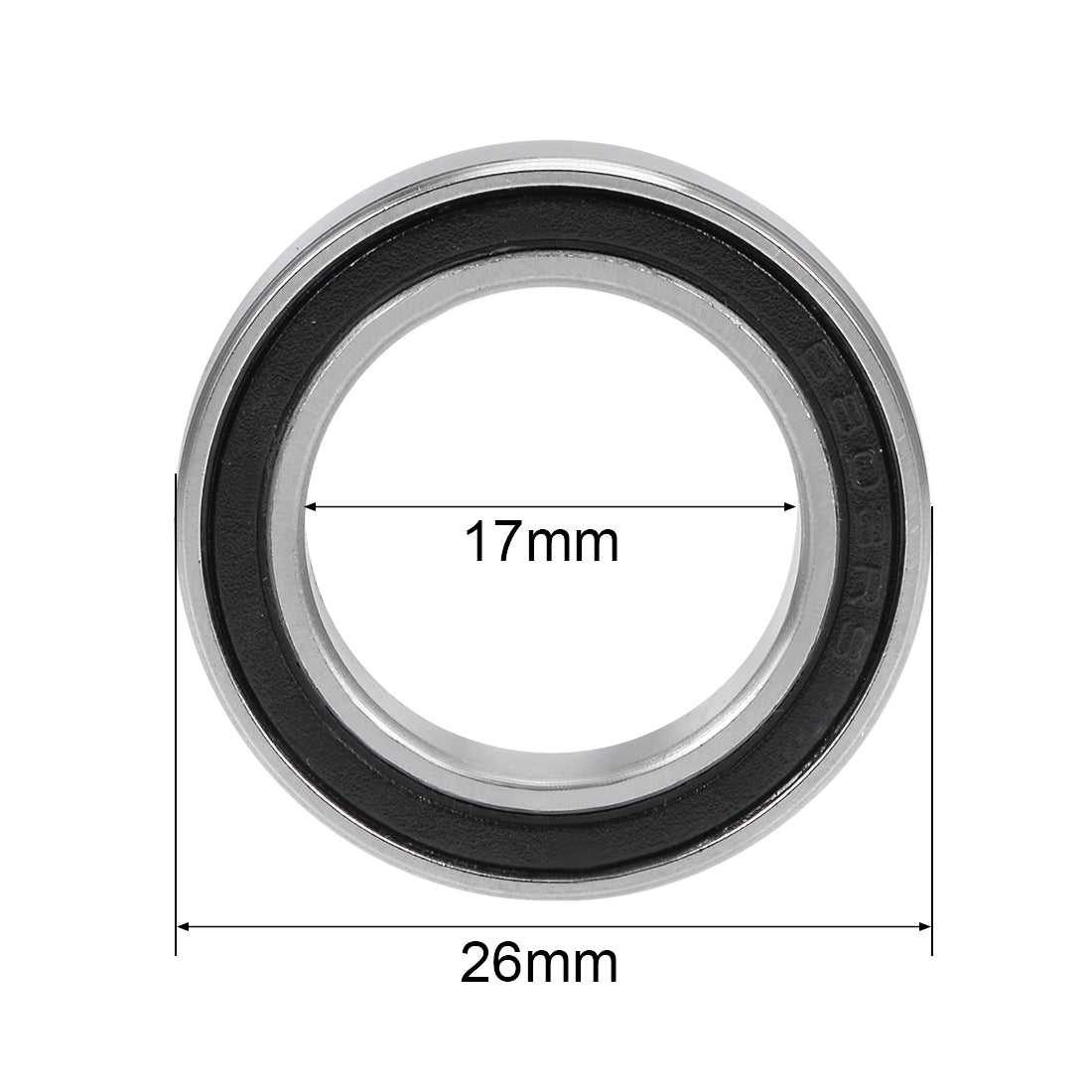 uxcell Uxcell Deep Groove Ball Bearings Thin Section Double Seal Chrome Steel ABEC3