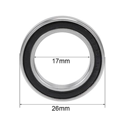 Harfington Uxcell Deep Groove Ball Bearings Thin Section Double Seal Chrome Steel ABEC3