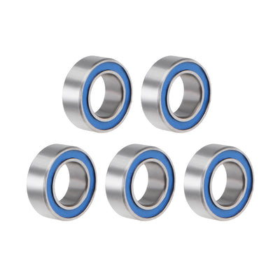 Harfington Uxcell Ball Bearing Double Sealed ABEC-3 Bearings Blue Covers