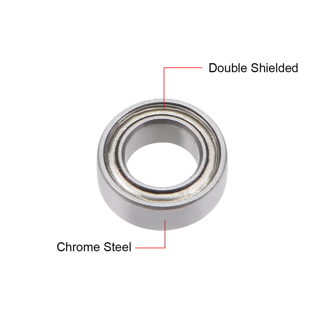 uxcell Uxcell Deep Groove Ball Bearings Metric Double Shielded Chrome Steel P6 Z1