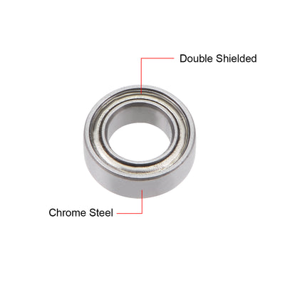 Harfington Uxcell Deep Groove Ball Bearings Metric Double Shielded Chrome Steel P6 Z1