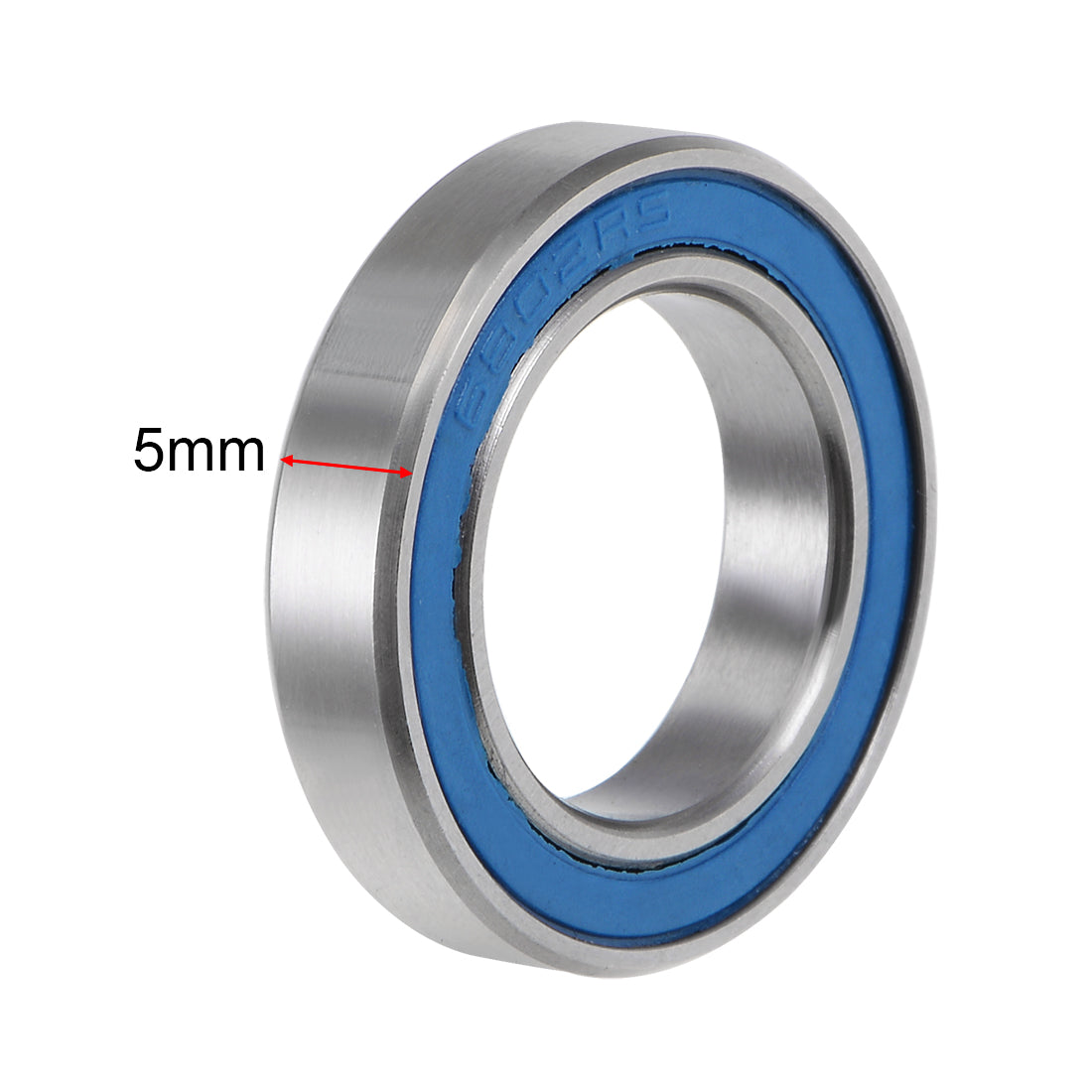 uxcell Uxcell Deep Groove Ball Bearing Thin Section Double Sealed Chrome Steel Blue Cover