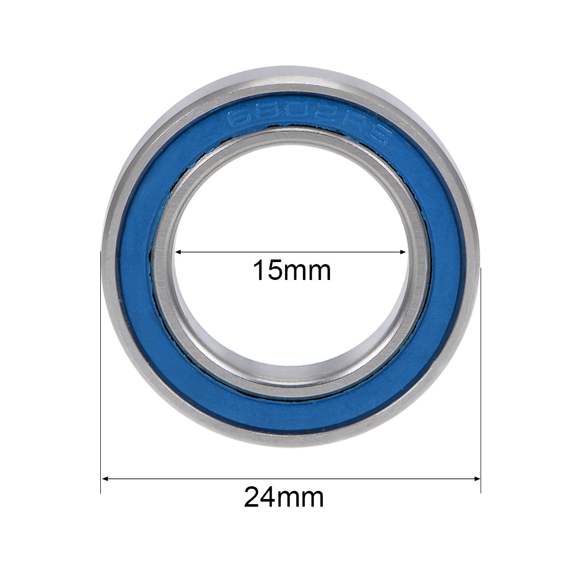 uxcell Uxcell Deep Groove Ball Bearing Thin Section Double Sealed Chrome Steel Blue Cover