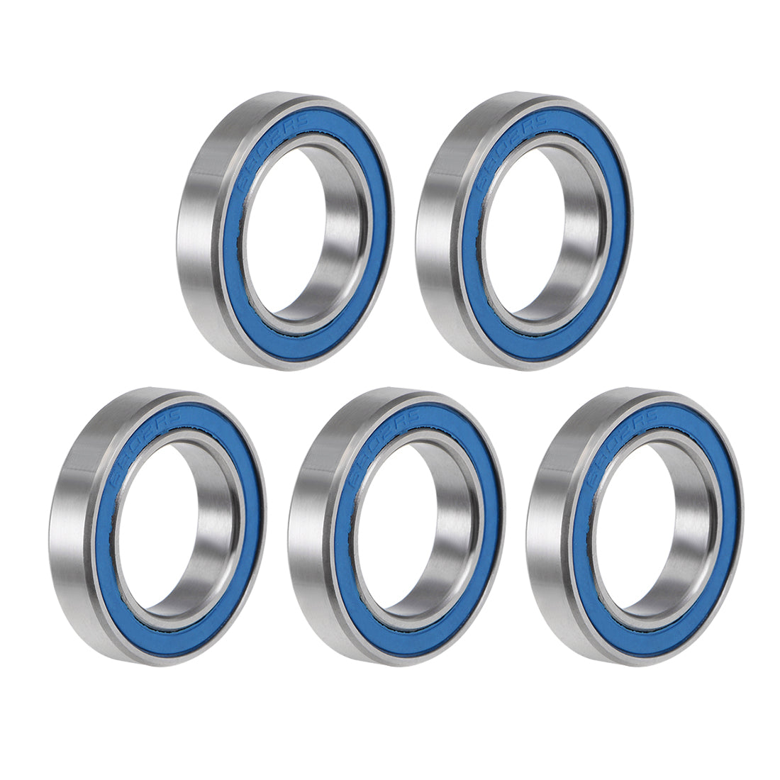 uxcell Uxcell Deep Groove Ball Bearing Thin Section Double Sealed Chrome Steel Blue Cover