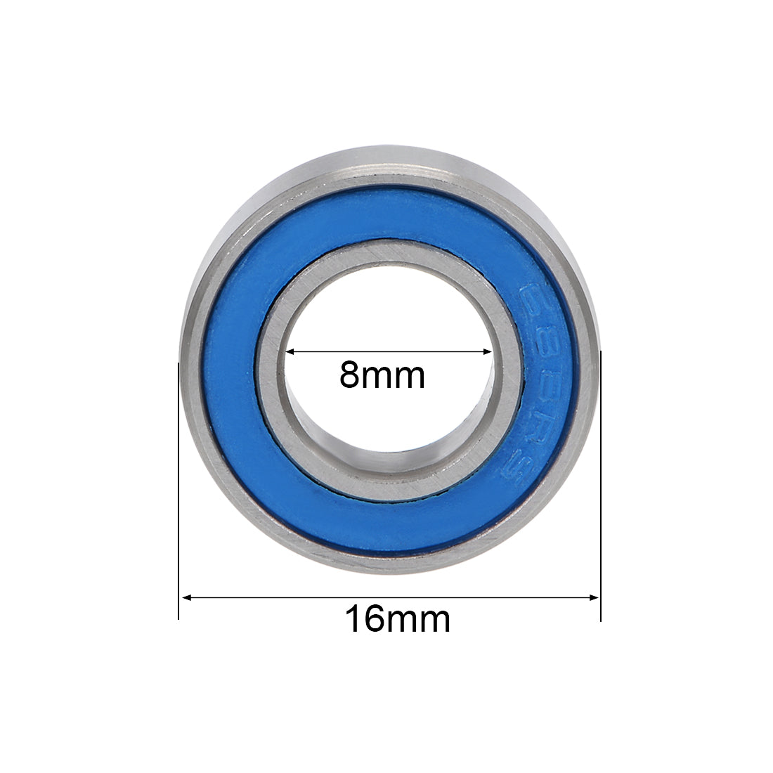 uxcell Uxcell Ball Bearing Double Sealed ABEC-3 Bearings Blue Covers