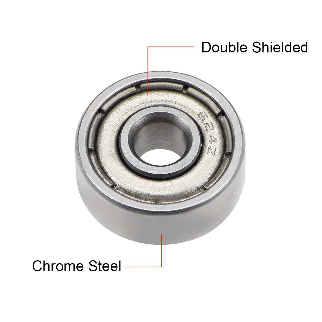 uxcell Uxcell Deep Groove Ball Bearings Metric Double Shielded Chrome Steel ABEC3 Z1