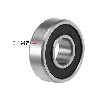 Harfington Uxcell Deep Groove Ball Bearing Double Sealed ABEC-3 Bearings