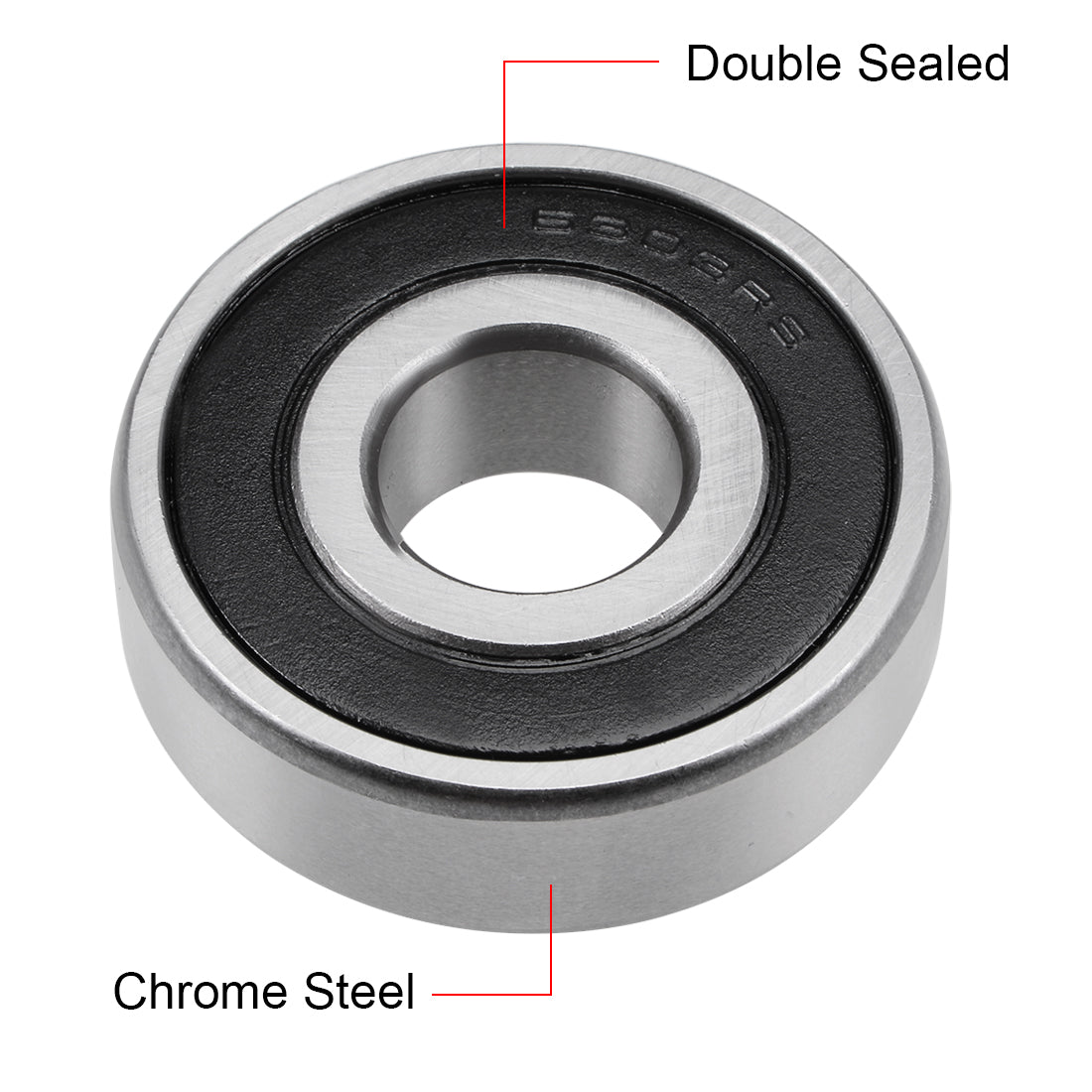 uxcell Uxcell Deep Groove Ball Bearings Metric Double Sealed Chrome Steel ABEC-3 Z1