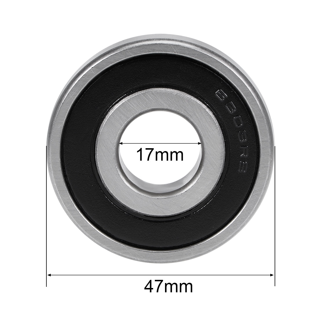 uxcell Uxcell Deep Groove Ball Bearings Metric Double Sealed Chrome Steel ABEC-3 Z1