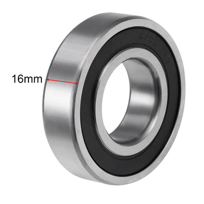 Harfington Uxcell Deep Groove Ball Bearings Metric Double Sealed Chrome Steel ABEC-3 Z1