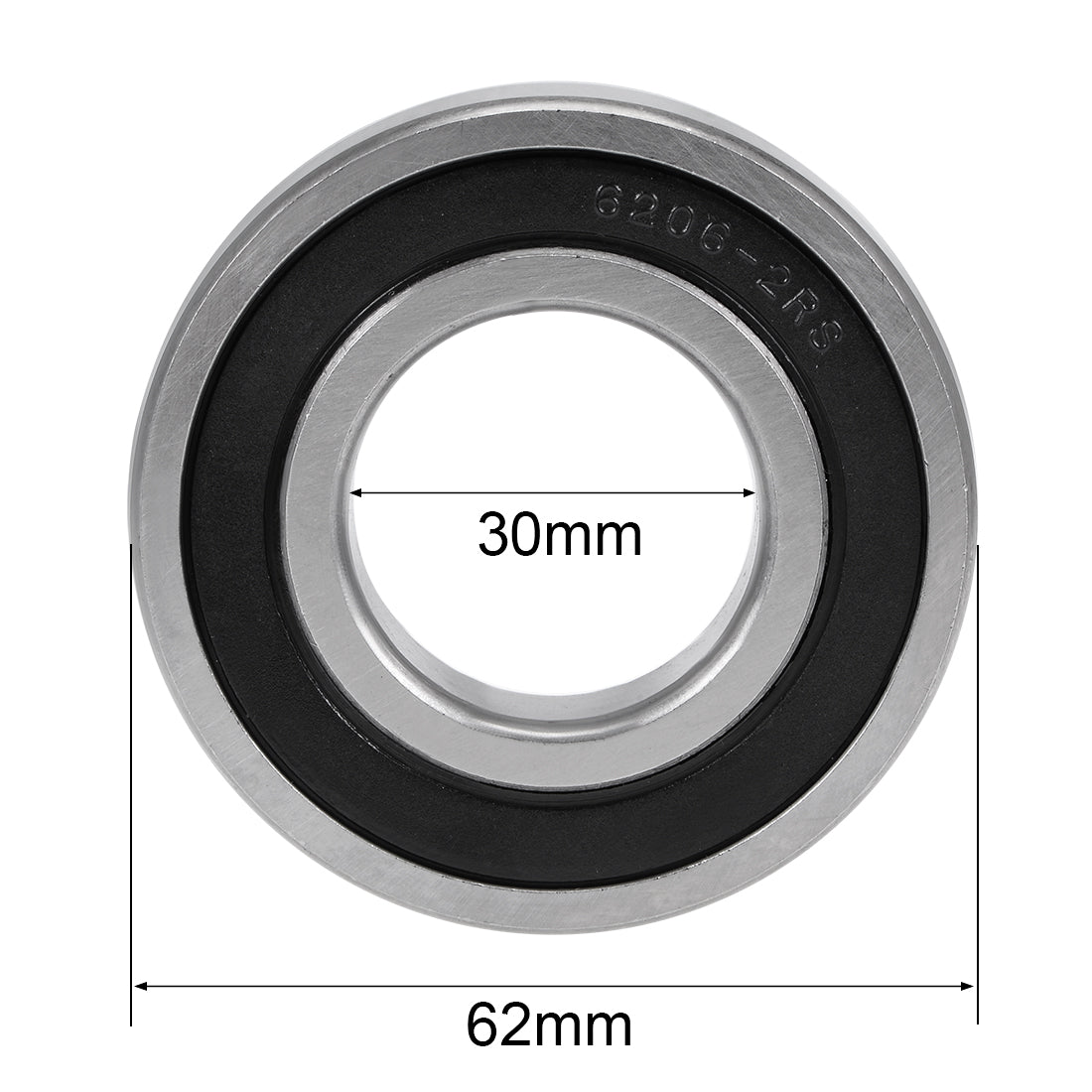 uxcell Uxcell Deep Groove Ball Bearings Metric Double Sealed Chrome Steel ABEC-3 Z1