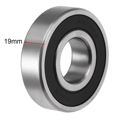 Harfington Uxcell Deep Groove Ball Bearings Metric Double Sealed Chrome Steel ABEC-3 Z1