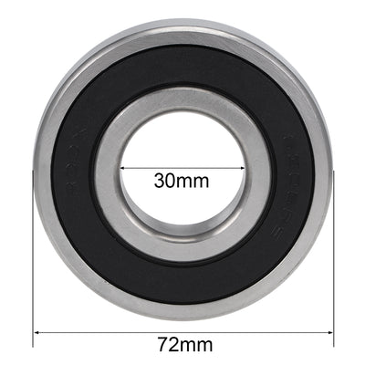 Harfington Uxcell Deep Groove Ball Bearings Metric Double Sealed Chrome Steel ABEC-3 Z1