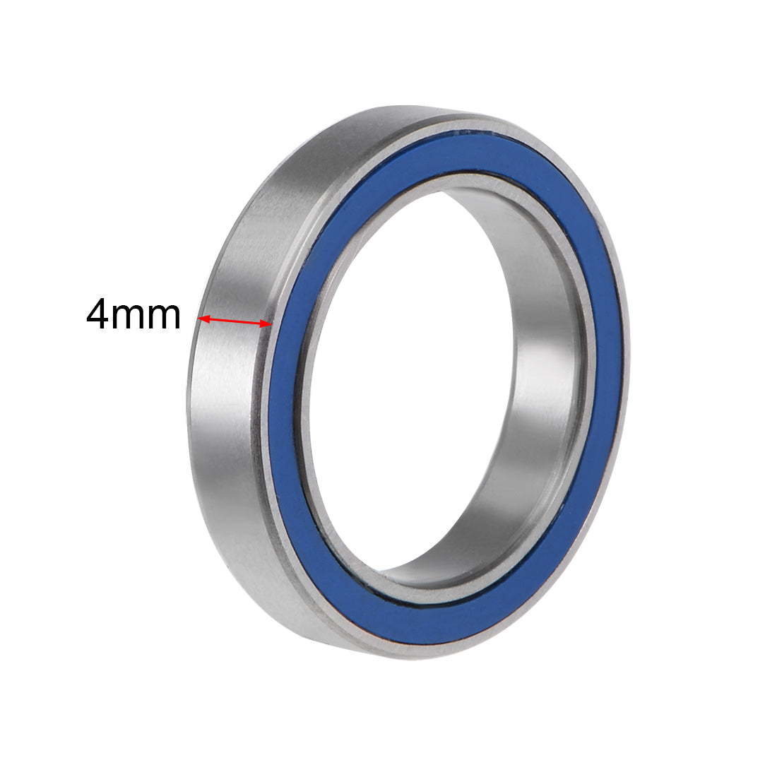 uxcell Uxcell Deep Groove Ball Bearing Thin Section Double Sealed Chrome Steel Blue Cover