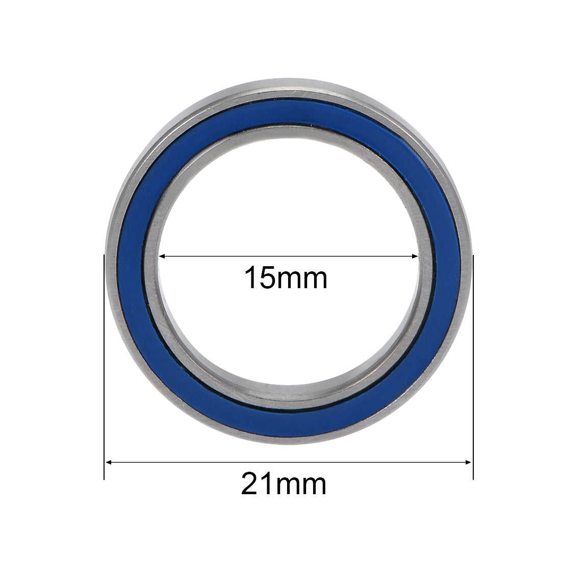 uxcell Uxcell Deep Groove Ball Bearing Thin Section Double Sealed Chrome Steel Blue Cover