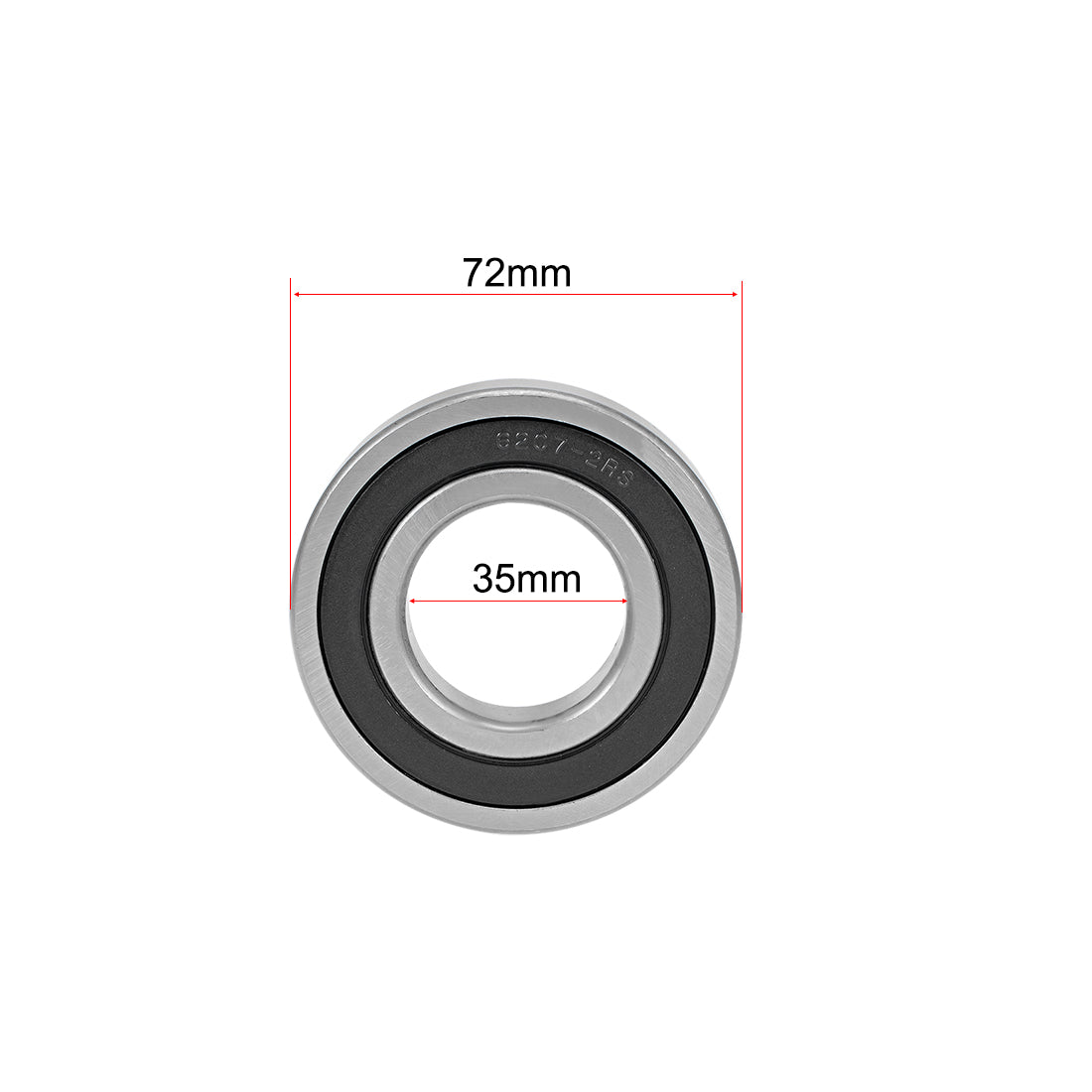 uxcell Uxcell Deep Groove Ball Bearings Metric Double Sealed Chrome Steel ABEC-3 Z1