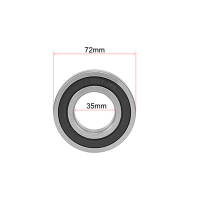 Harfington Uxcell Deep Groove Ball Bearings Metric Double Sealed Chrome Steel ABEC-3 Z1