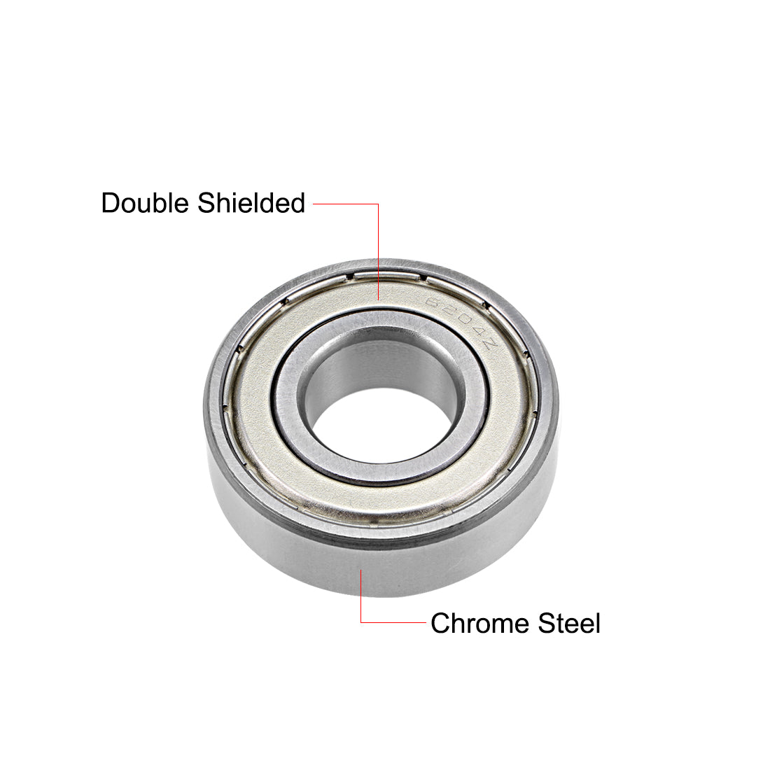 uxcell Uxcell Deep Groove Ball Bearings Metric Double Shielded Chrome Steel ABEC-3 Z1