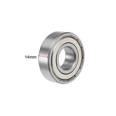 Harfington Uxcell Deep Groove Ball Bearings Metric Double Shielded Chrome Steel ABEC-3 Z1