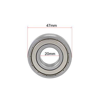 Harfington Uxcell Deep Groove Ball Bearings Metric Double Shielded Chrome Steel ABEC-3 Z1