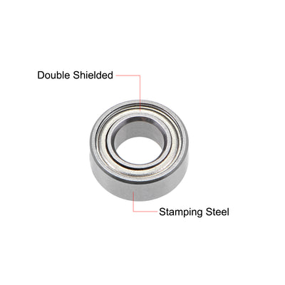 Harfington Uxcell Deep Groove Ball Bearings Metric Double Shielded Chrome Steel P6 Z1