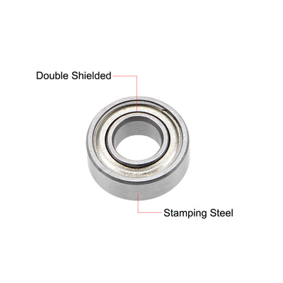 Harfington Uxcell Deep Groove Ball Bearings Metric Double Shielded Chrome Steel P6 Z1