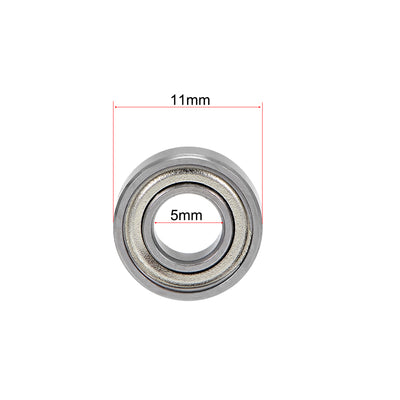 Harfington Uxcell Deep Groove Ball Bearings Metric Double Shielded Chrome Steel P6 Z1